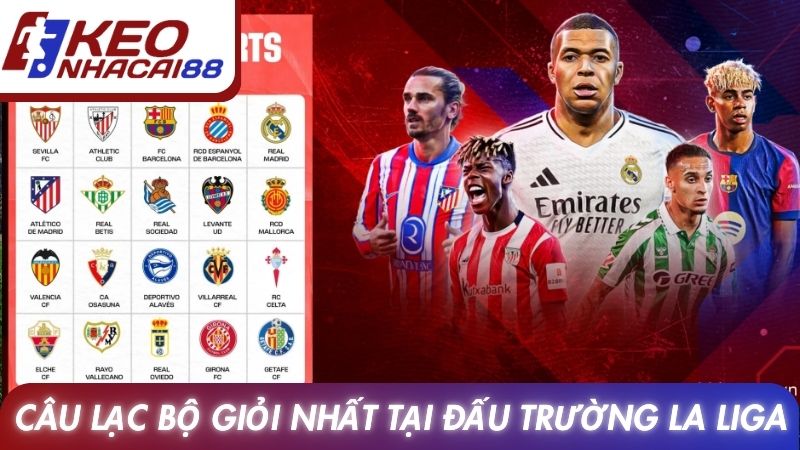 La Liga 12 Câu lạc bộ giỏi nhất tại đấu trường La liga